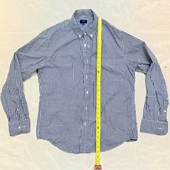 🏆J Crew 🏆 Blue Gingham Checkered Button Down Shirt Size L - Picture 5 of 8
